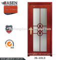 Top fashion new design decorative glass inserts tempered glass door wood framed glass door for bathroom